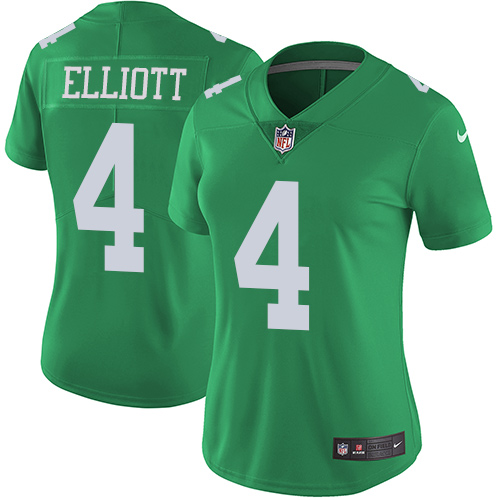 Nike Eagles #4 Jake Elliott Green Women's Stitched NFL Limited Rush Jersey